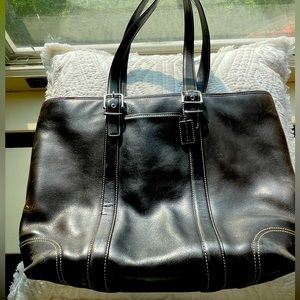 Coach Large Black leather tote